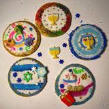 Hanukkah METALLIC Cookie Kit - 8 Sugar Cookies