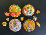 Fall Cookie Kit - 6 Sugar Cookies - Metallic Paint!
