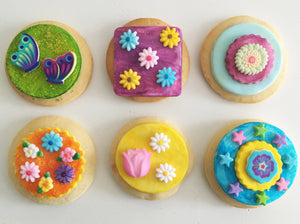 Kit de biscuits « Floral Delights » - 6 biscuits au sucre