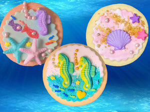 Under the Sea Cookie Kit - 6 sugar cookies